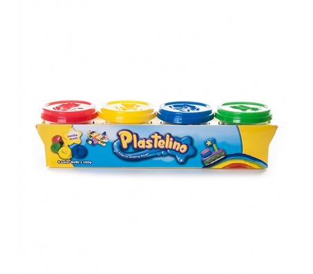 Пластилин 4 баночки (Plastelino)Наборы для лепки из пластилина